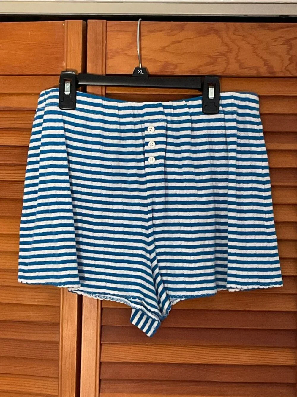 J.Crew Pointelle Short in Stripe Blue for Women